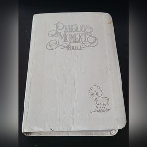 Vintage 80's Precious Moments Leather Bound NKJV Children's Bible Collectible